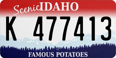 ID license plate K477413