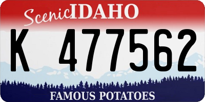 ID license plate K477562