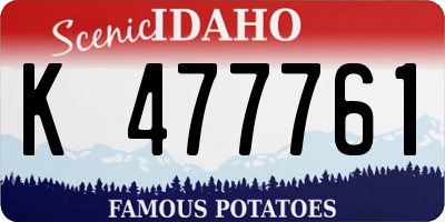 ID license plate K477761