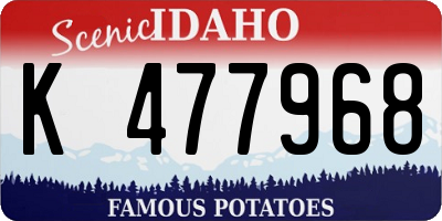 ID license plate K477968