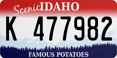 ID license plate K477982