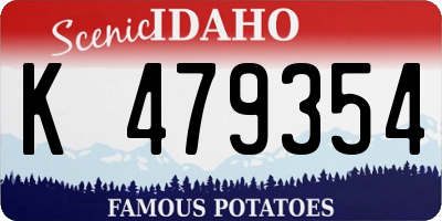 ID license plate K479354