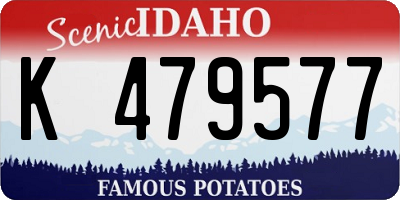 ID license plate K479577