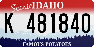 ID license plate K481840