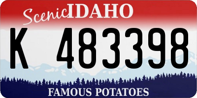 ID license plate K483398