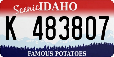 ID license plate K483807