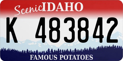 ID license plate K483842