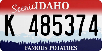 ID license plate K485374