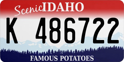 ID license plate K486722