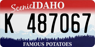 ID license plate K487067