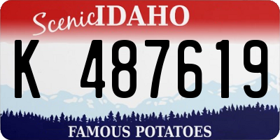 ID license plate K487619