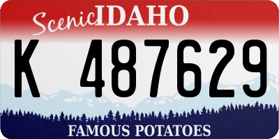 ID license plate K487629