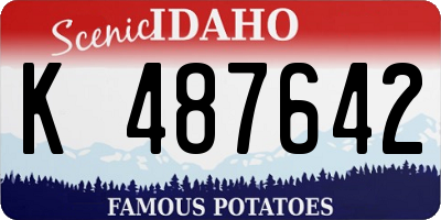 ID license plate K487642
