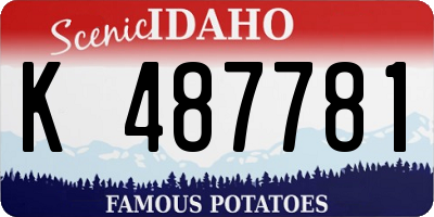 ID license plate K487781