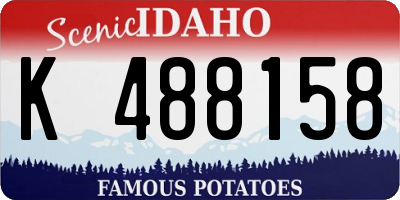 ID license plate K488158