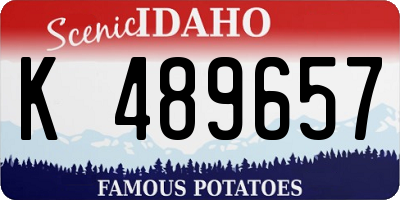 ID license plate K489657