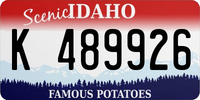 ID license plate K489926
