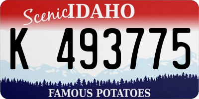 ID license plate K493775