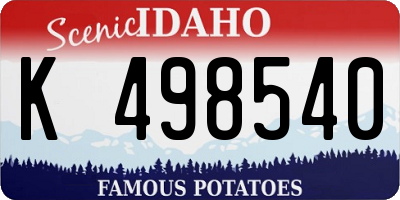 ID license plate K498540