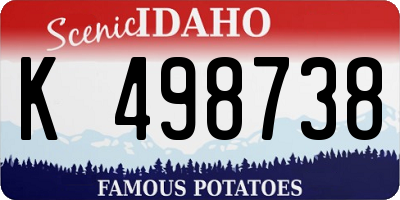 ID license plate K498738