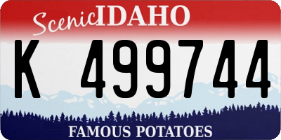 ID license plate K499744