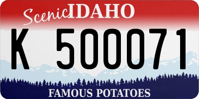 ID license plate K500071