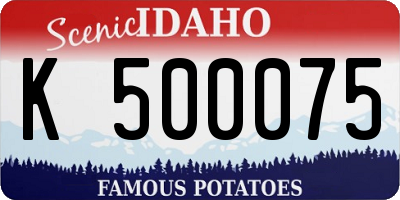 ID license plate K500075