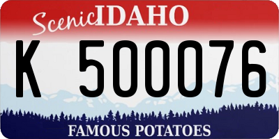 ID license plate K500076