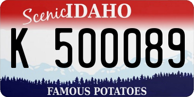 ID license plate K500089