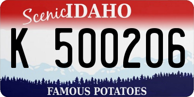 ID license plate K500206