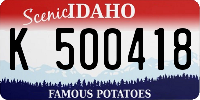 ID license plate K500418