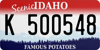 ID license plate K500548