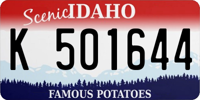 ID license plate K501644