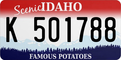 ID license plate K501788
