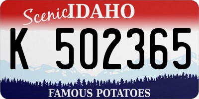 ID license plate K502365