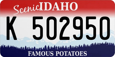 ID license plate K502950