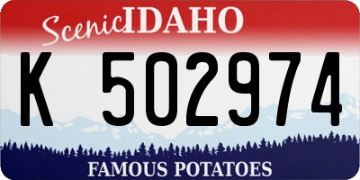 ID license plate K502974