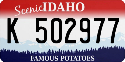 ID license plate K502977