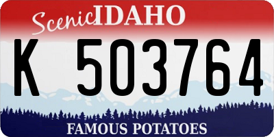 ID license plate K503764