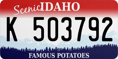 ID license plate K503792
