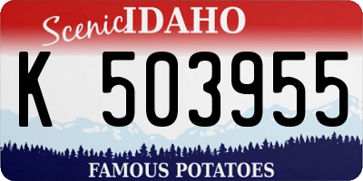 ID license plate K503955