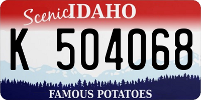 ID license plate K504068