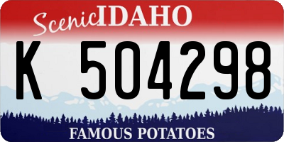 ID license plate K504298