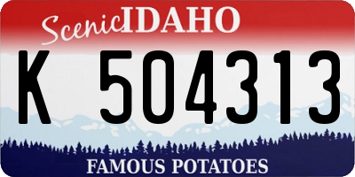ID license plate K504313