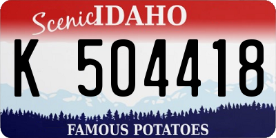 ID license plate K504418
