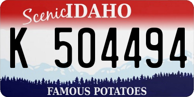 ID license plate K504494