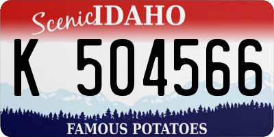ID license plate K504566