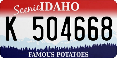 ID license plate K504668