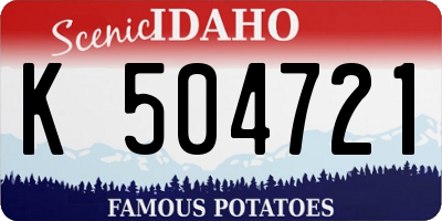 ID license plate K504721