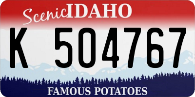 ID license plate K504767